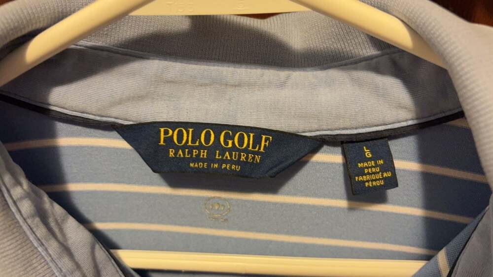 Polo Golf Ralph Lauren Striped Short Sleeve Polo Shirt Men's XL Blue